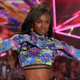 Leomie Anderson walks the runway wearing Swarovski in the 2018 Victoria’s Secret Fashion Show on November 8, 2018 in New York City.